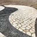 上海 黄金麻冰裂缝室外铺装效果完美展示