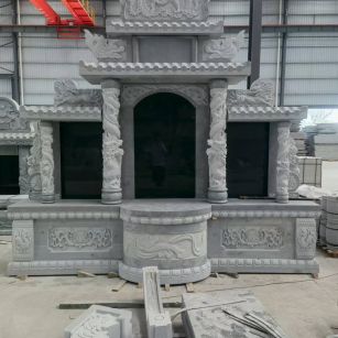 上海 芝麻灰高档墓碑，土墓，可定制