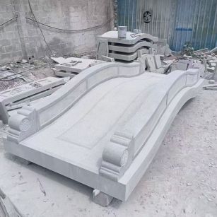 上海 芝麻灰花岗岩园林景观 小石桥