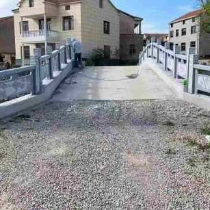 上海 芝麻灰花岗岩桥栏杆