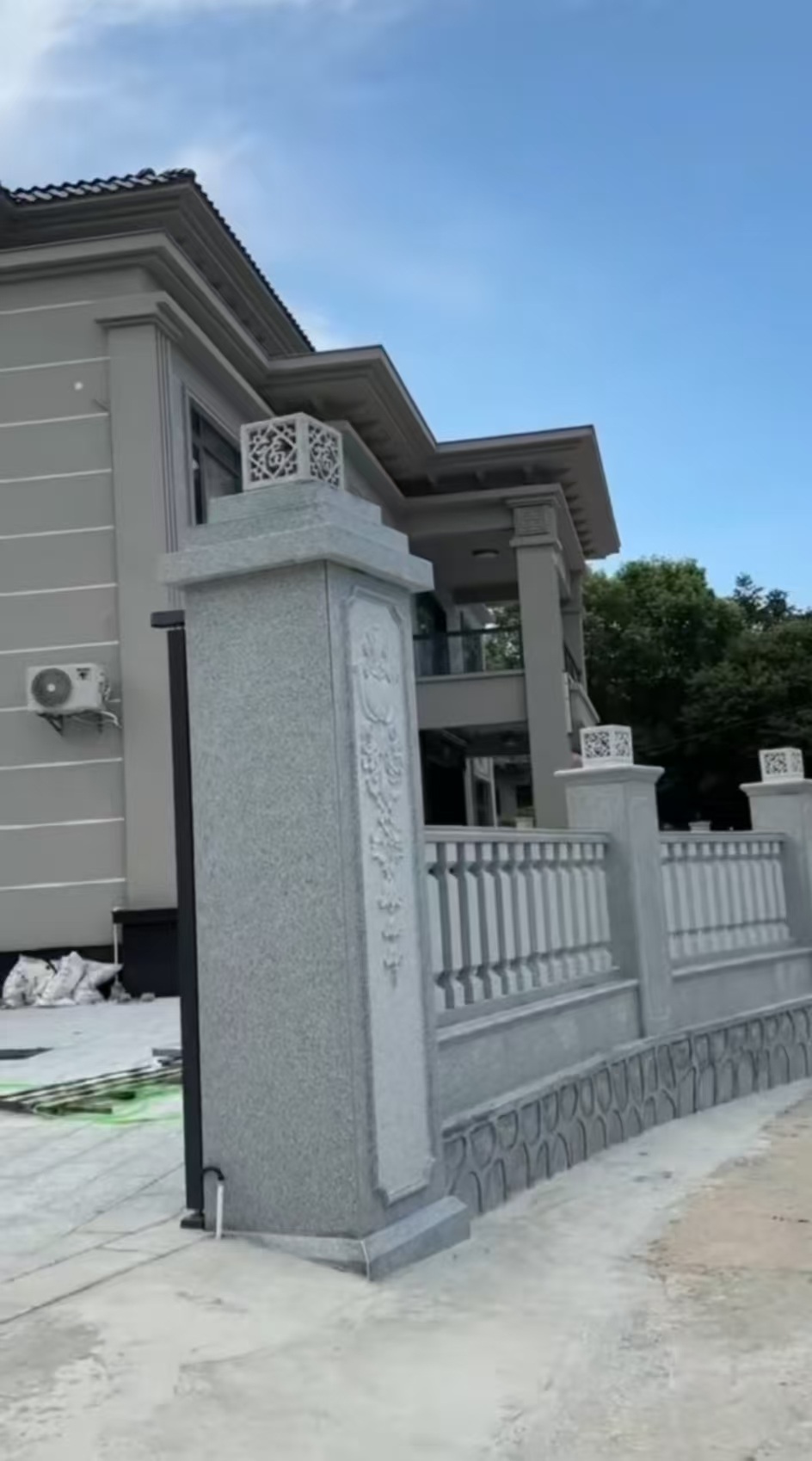 上海 芝麻白别墅围墙栏杆，私人订制